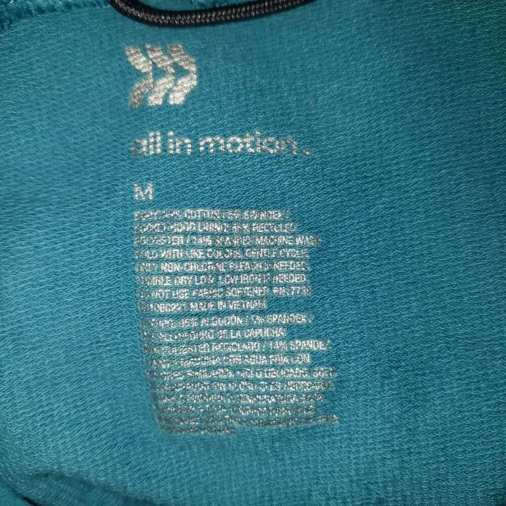 ALL IN MOTION Blue Oversized Lightweight Hooded Sweatshirt Womens Size Medium
